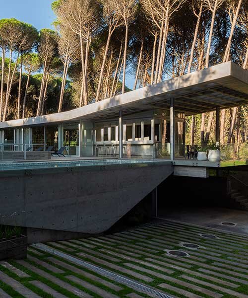 estudio galera builds concrete house in argentina by proposing but not imposing uses