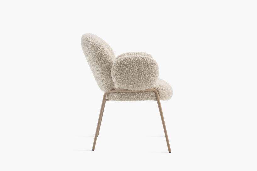 hanne willmann's nana chair for freifrau radiates cloud inspired comfort