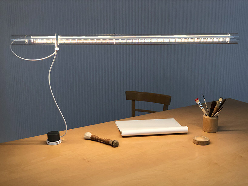 Table Lamp Hybrid Tubular Balance, Pencil Thin Table Lamps