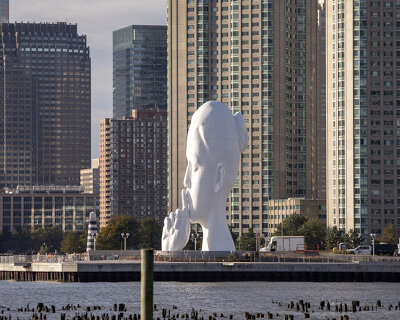 interview with jaume plensa as monumental white resin head unveiled in newport pier park