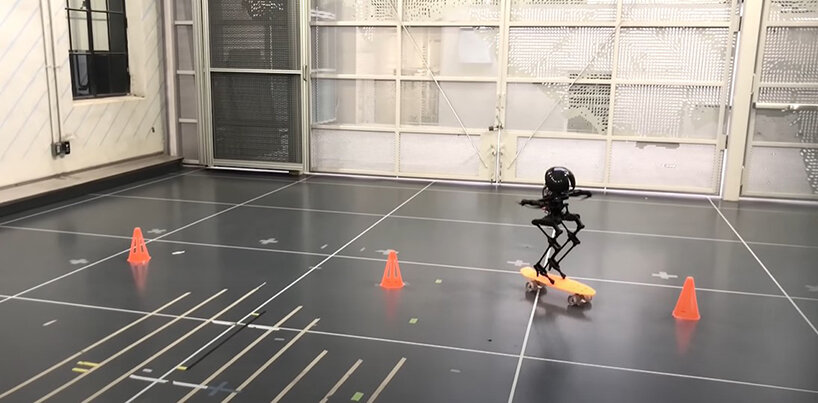 LEONARDO is a fusion of a bipedal walking robot with a flying drone that masters a slackline