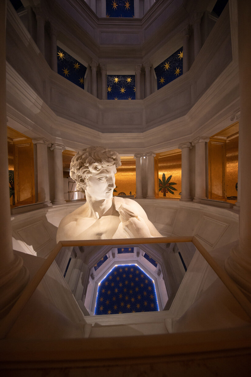 michelangelo's david gets his private parts covered up at expo 2020 dubai