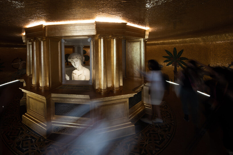 michelangelo's david gets his private parts covered up at expo 2020 dubai