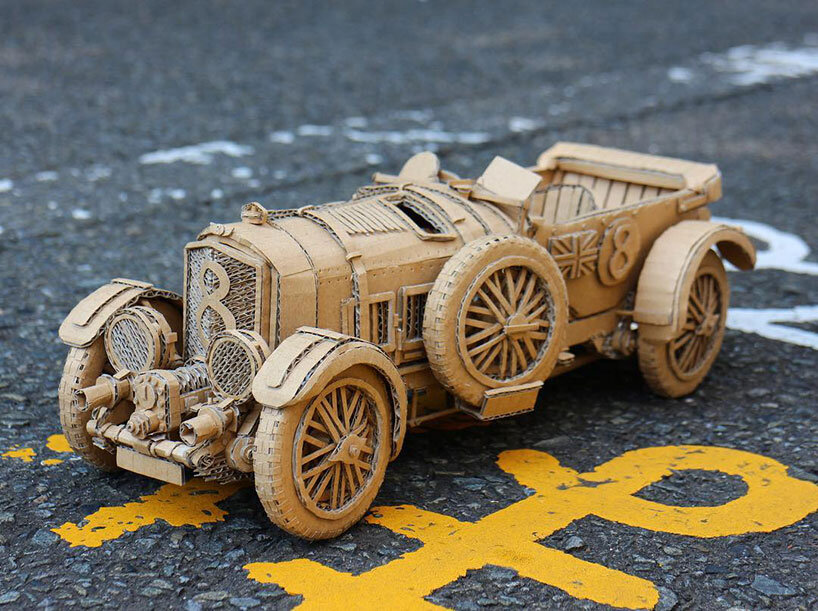 monami ohno carves out cardboards to form astonishing intricate sculptures