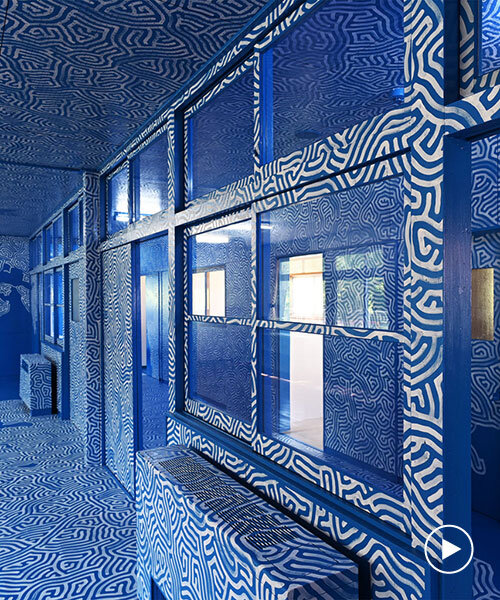 motoi yamamoto shapes 'a path of memories' with intricate maze-pattern installation
