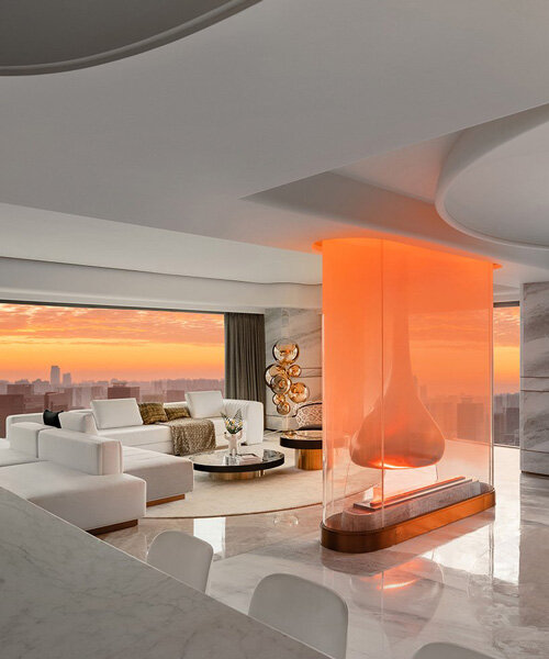 see how the other half lives with this marble penthouse in hangzhou, china