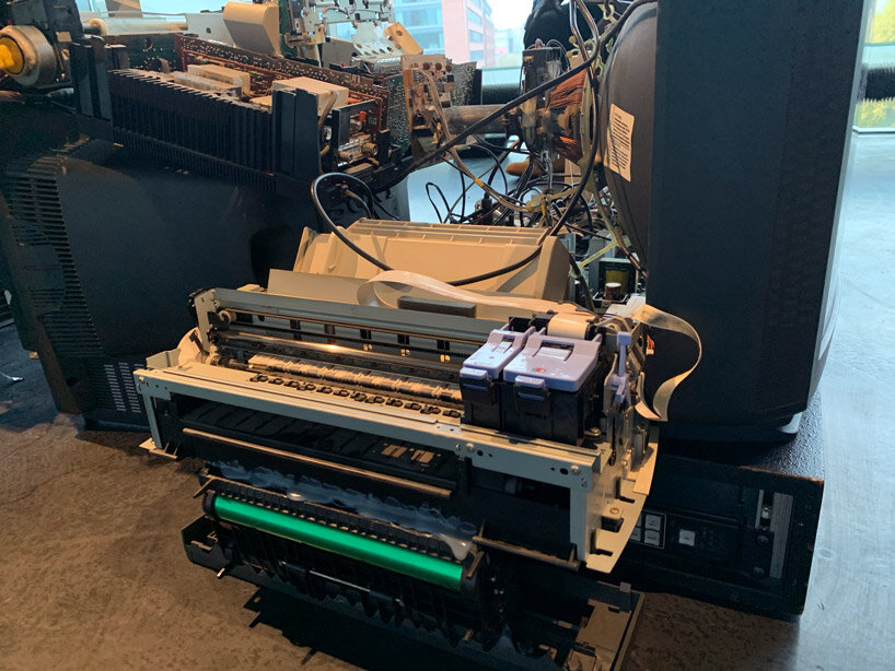 akwasi afrane uses discarded devices to question human needs at driving the human