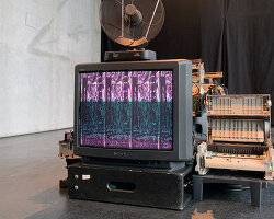 akwasi afrane uses discarded devices to question human needs at driving the human