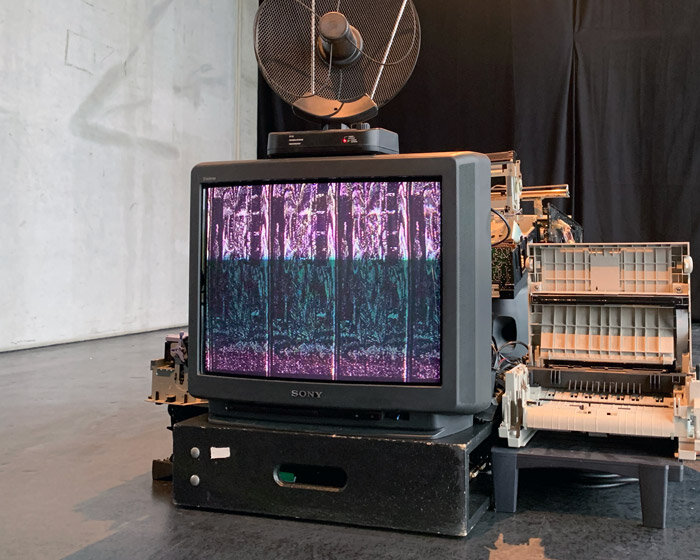 akwasi afrane uses discarded devices to question human needs at driving the human
