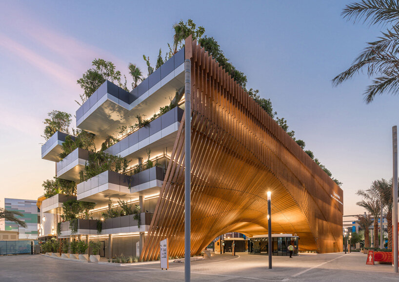 the belgian pavilion at expo dubai is a 'dynamic monolith dedicated to renewable energies'