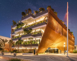 the belgian pavilion at expo dubai is a 'dynamic monolith dedicated to renewable energies'