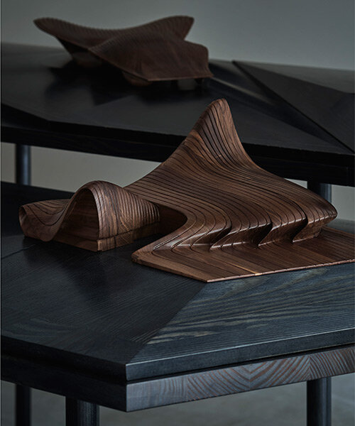 zaha hadid's designs reproduced in wood by karimoku for collaborative tokyo exhibition