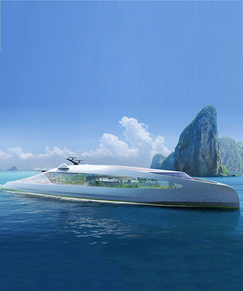 zero-carbon superyacht by 3deluxe features on-board cultivation garden