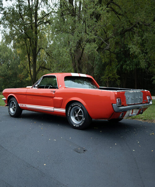 this iconic 1966 ford mustang has been converted into a pickup truck