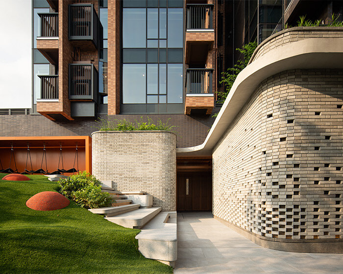 curved brickwork reinterprets chinese vernacular architecture in hong kong residence by via.