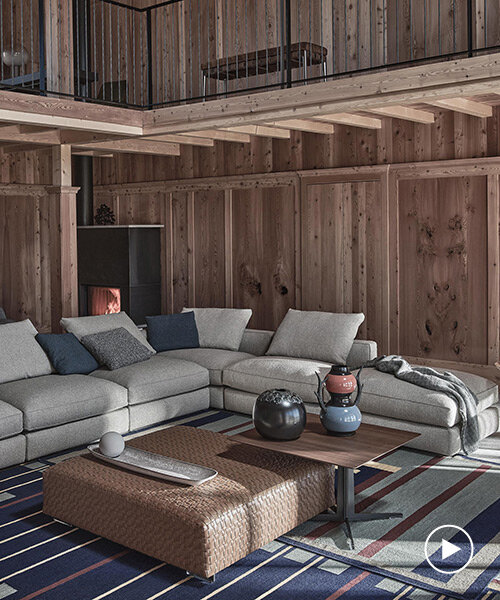 FLEXFORM'S 2021 in & outdoor collections decorate perfect cozy winter cabin