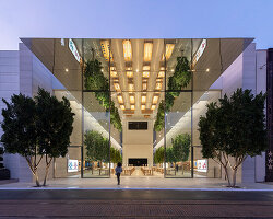 Wavy white concrete roof tops Foster + Partners' Aventura Apple store in  Miami