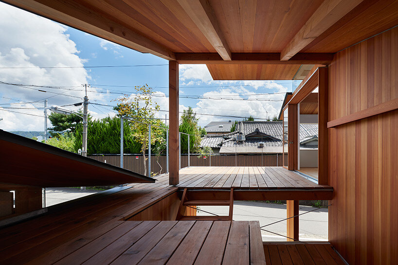 tomohiro hata shapes house in shimogamo, japan, as an arrangement of overlapping roofs