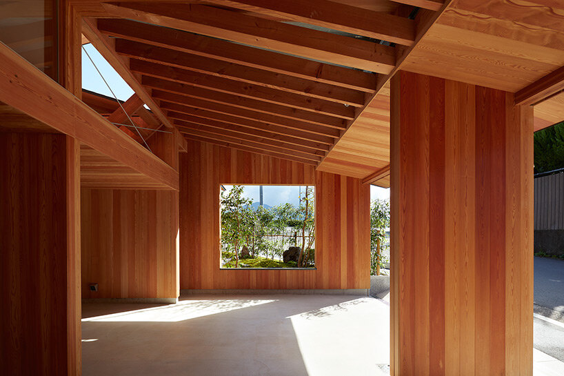 tomohiro hata forms house in shimogamo as a cluster of overlapping roofs