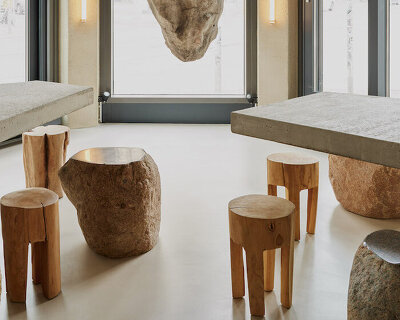 VAUST studio's earthy + intimate design of poke eatery in berlin honors fisherman culture