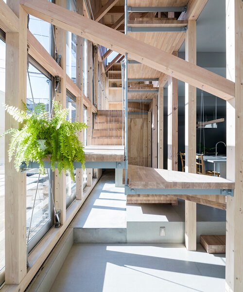KIRI architects opens up this compact japanese house with a light-filled stair hall