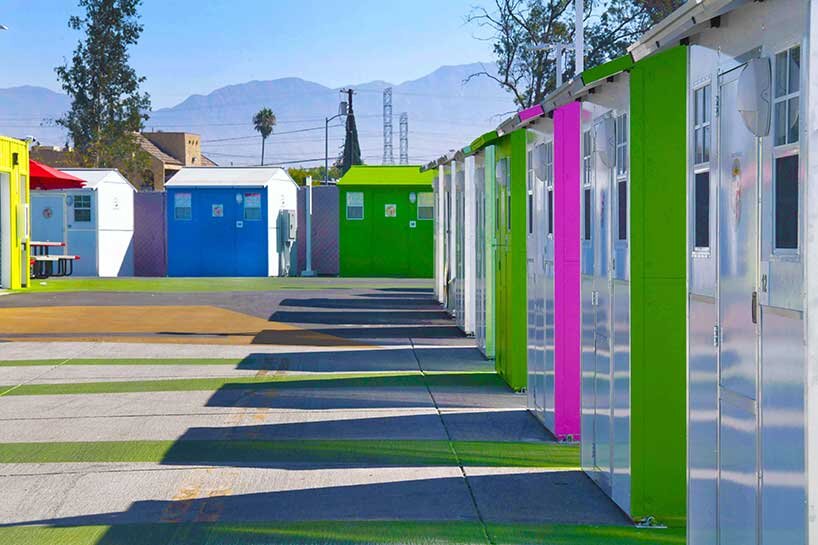 lehrer architects turns a thin lot into a tiny village for the homeless ...