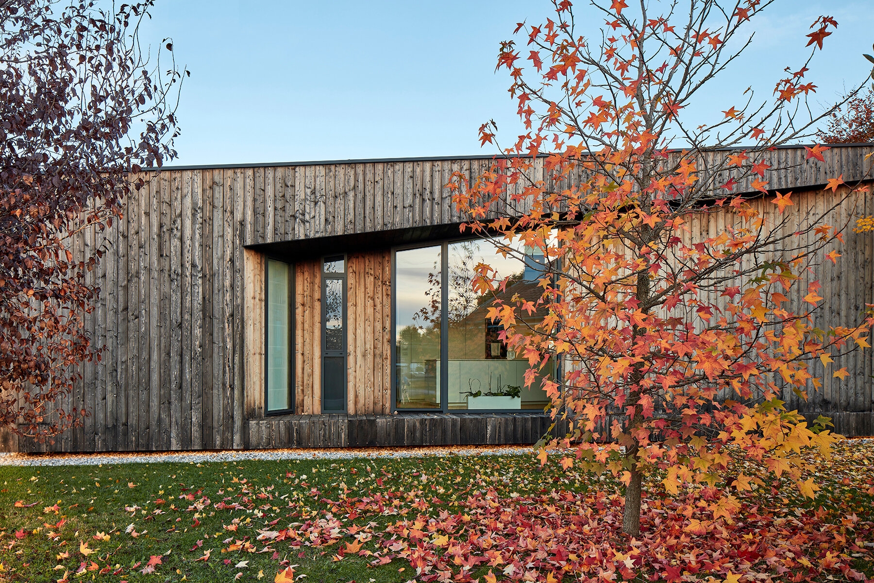 luca poian forms' simoni house is a folded timber box in northern italy