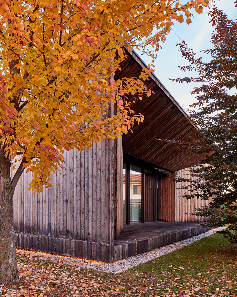 luca poian forms' simoni house is a folded timber box in northern italy