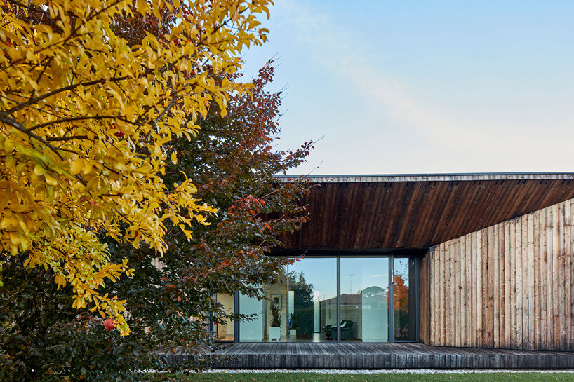 The Simoni House by Luca Poian Forms is a folded wooden box in northern Italy