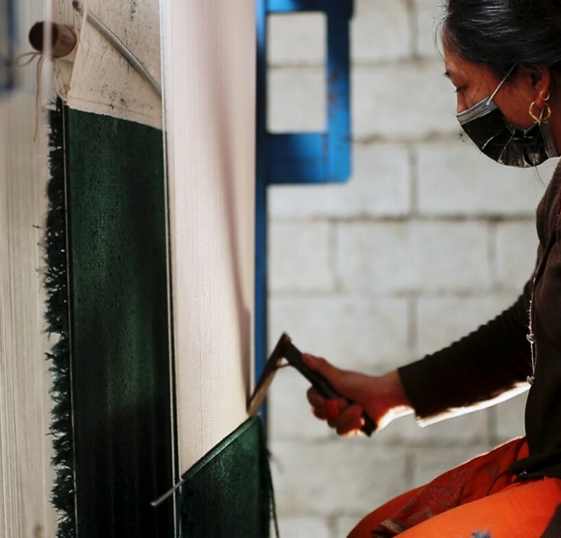 ca'lyah launches margrethe odgaard's bold colored tapestries that celebrate nepalese craft