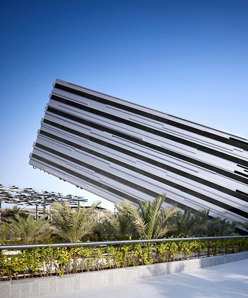 the saudi arabia pavilion boldly rises from the ground to greet visitors at expo dubai