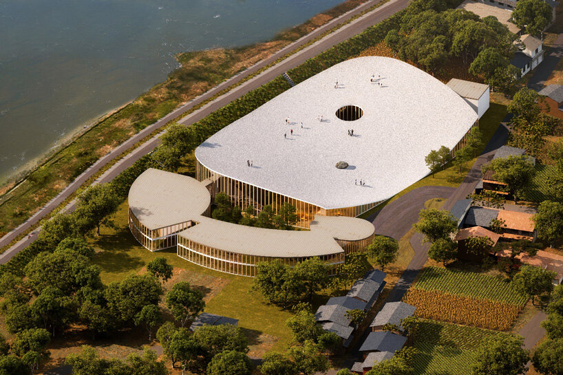 sou fujimoto shapes walkable roof for hida takayama university in japan