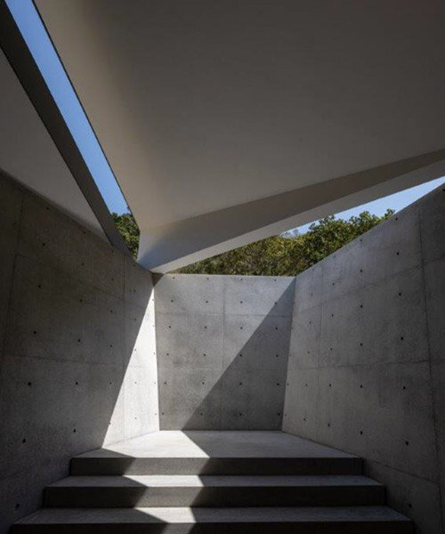 tadao ando designs trapezoid shaped gallery for japanese art island