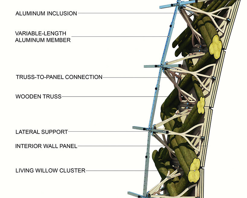 terreform one's home alive proposes a method to grow homes from native trees