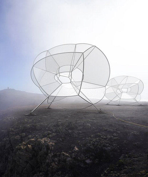 vincent leroy imagines three-dimensional cloud sensors within desert in lanzarote