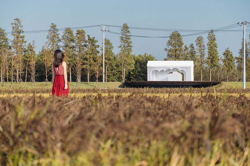 wutopia lab forms dreamy pavilion as a sacred space for everyday people with shared memories
