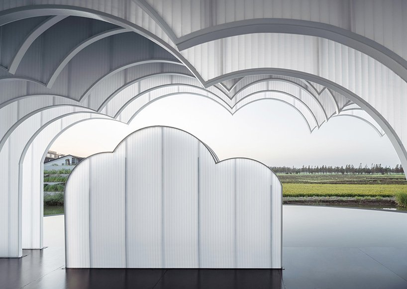 wutopia lab forms dreamy pavilion as a sacred space for everyday people with shared memories