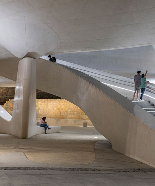 zaha hadid architects transforms dried moat in cyprus into fluid streetscape