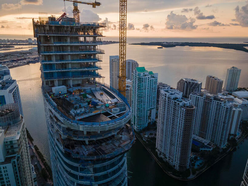 aston martin celebrates the topping out of its residential skyscraper in miami