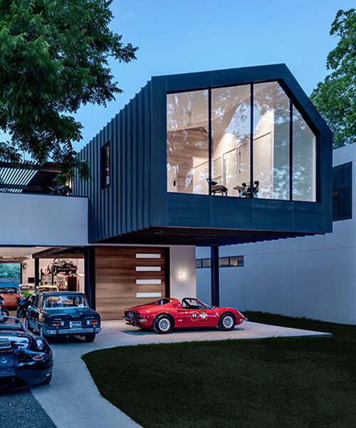 matt fajkus architecture customizes texan residence for former race car drivers