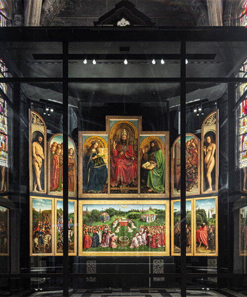 the ghent altarpiece takes center stage in belgium cathedral renovation by bressers architects
