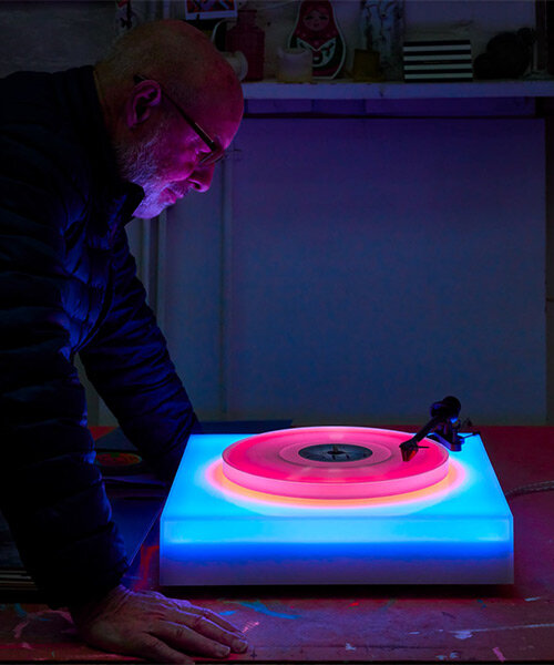brian eno develops limited run of color-changing LED turntables