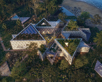 noa* envisions a cultural center that can adapt to any context, climate + scale