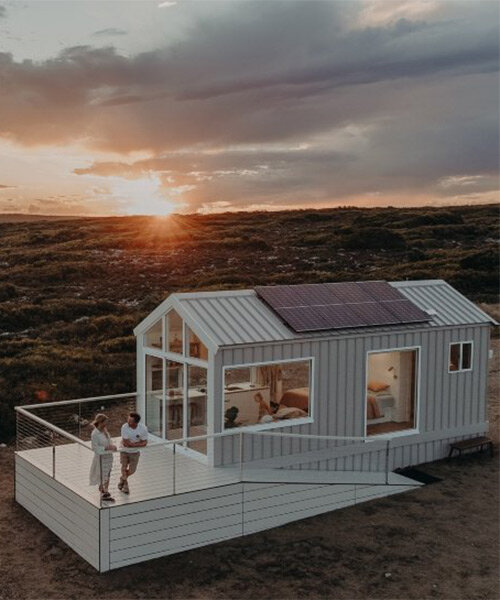 off-grid tiny cabin in australia offers luxurious accommodation & sweeping seafront views