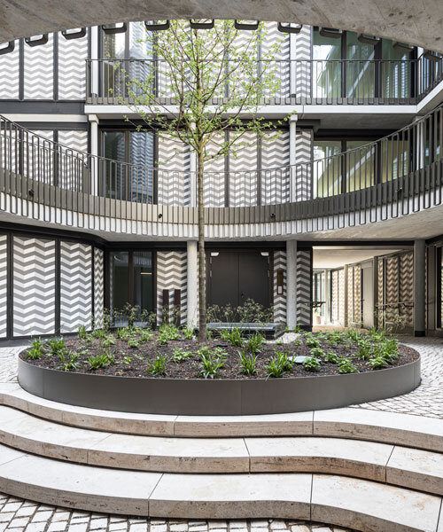 thomas kröger architekten wraps its munich apartments in a graphic patterning