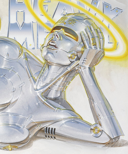 hajime sorayama reunites with heavy metal magazine for sexy robot cover series