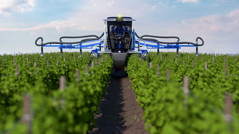 future of farming? pininfarina design electric straddle tractor for new holland agriculture