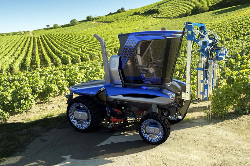 future of farming? pininfarina design electric straddle tractor for new holland agriculture