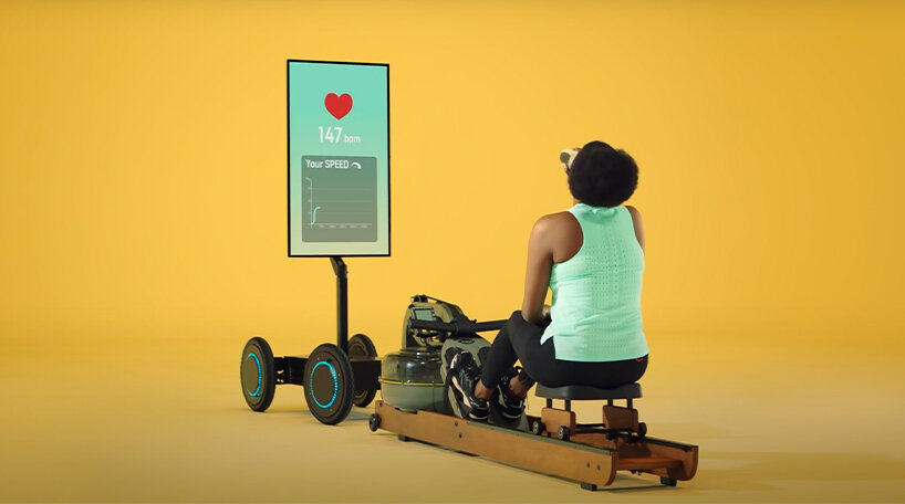 the hyundai MobED is a four-wheeled droid that can carry your baby stroller