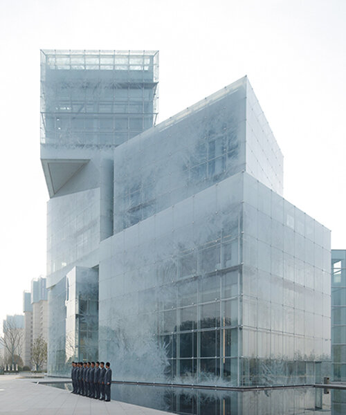 new cultural tourism center in china designed as shapeshifting, frozen ice cubes